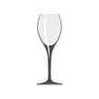 Vector sign of glass of wine isolated on white background