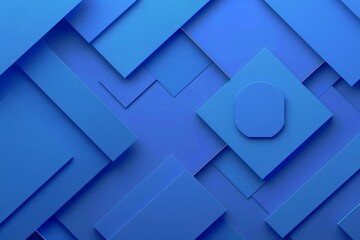 Wall Mural - abstract blue geometric shapes background modern minimalist design futuristic techno concept