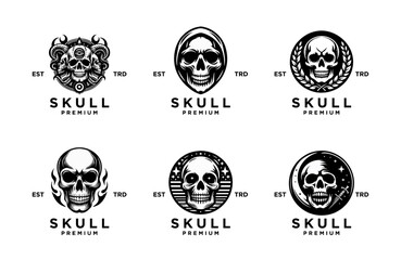 Wall Mural - skull icon logo template illustration