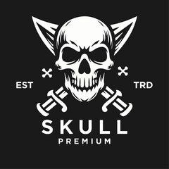 Wall Mural - skull icon logo template illustration design