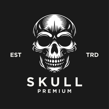 skull icon logo template illustration design