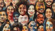 © ArtCraft - Artistic mosaic of diverse faces. A vibrant depiction of human diversity, ideal for illustrating unity and the beauty of our differences.