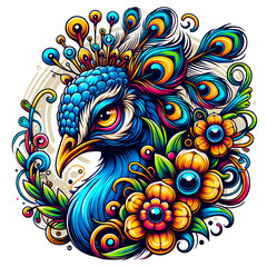  Peacock Art Clipart