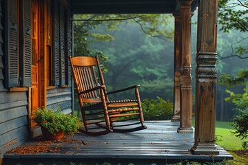 A rocker chair on a porch swing, where you can rock gently back and forth while sipping lemonade on a hot summer day.