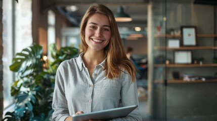 Wall Mural - Confident Woman in Modern Office