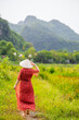 Woman at Vietnamese countryside