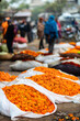 Marigold flower buds at market