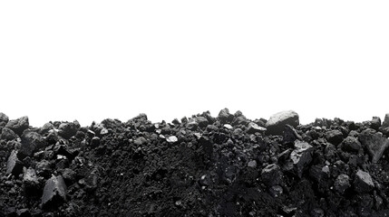 Wall Mural - black soil isolated on white background. Transparent background or PNG file