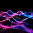 Sound Waves Neon Dynamic Effect Equalizer Digital Futuristic Flow Energy Wallpaper