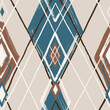 Argyle pattern from brush strokes. Vector diamond background. Seamless pattern