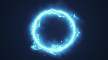 Wall Mural - Abstract Energy Circle Background Loop/ Animation of an abstract background with power energy circle shining and electric patterns