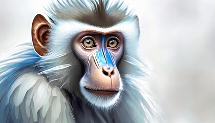 Poster - portrait of baboon