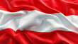 © Robert Kneschke - Close-up view of the vibrant Austrian flag waving gracefully in the wind