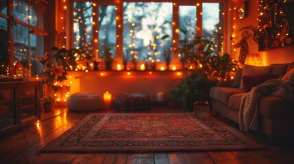 Poster - Deck the halls with strings of gleaming fairy lights, casting a warm and inviting glow throughout your home.