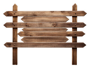 Wall Mural - PNG Wooden direction sign furniture bench white background