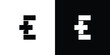  Unique and modern  E plus logo design