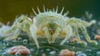 A dust mite with a lot of spikes on its head