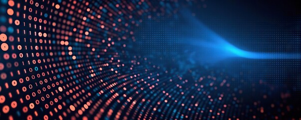 Wall Mural - digital abstract backdround for technological operations, neural networks, ai, data transmission and