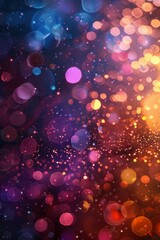 Poster - Colorful bokeh background with shiny particles