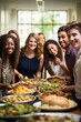 © Adobe Contributor - Multi-ethnic group of young people enjoying a buffet