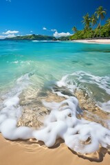 Wall Mural - Beautiful beach scene with crystal clear water