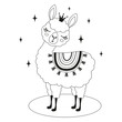 card with princess llama