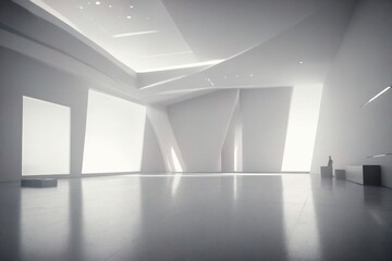 Wall Mural - 3d render of a modern hall