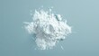 A pile of white powder on a blue surface. Ideal for pharmaceutical or scientific concepts