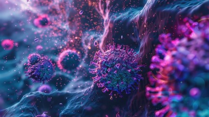 Wall Mural - close up view of cellular structure, suitable for scientific purposes
