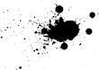© komkrit234 - black ink brushed spalsh splatter on white background
