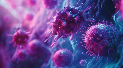 Wall Mural - detailed view of cellular structure, suitable for scientific or medical projects