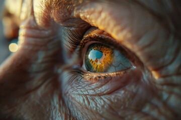 Wall Mural - Detailed close up of a person's eye, suitable for medical or beauty concepts