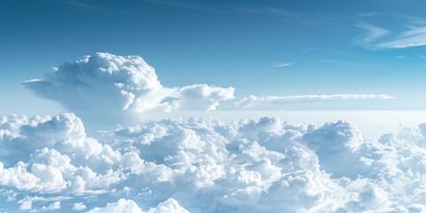 Sticker - A stunning view of the sky and clouds from high above. Perfect for travel websites or blogs