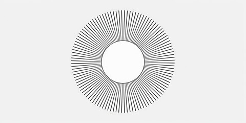 circular design with lines radiating out from the center on a white background, a vector graphic logo of an oval circle with horizontal and vertical straight lines in a symmetrical pattern,