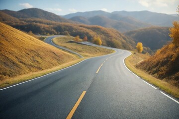 Canvas Print - road to the mountains