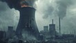 Post catastrophe nuclear power plant dramatic and realistic damage highlighting the urgent need for disaster response
