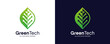 © PATELOT - Creative green tech logo designs template, technology logo icon symbol
