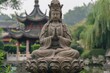 Stone statue of Guanyin, the goddess of compassion, mercy, and kindness