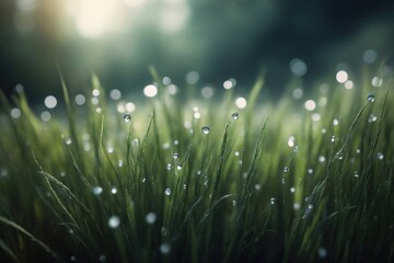 Wall Mural - dew on grass