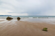 The sandy beach at Bigbury-on-sea on the Devon coast