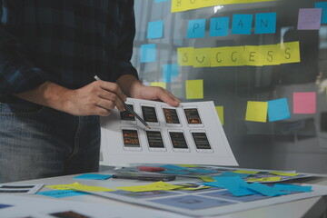 ux graphic designer creative sketch planning application process development prototype wireframe for