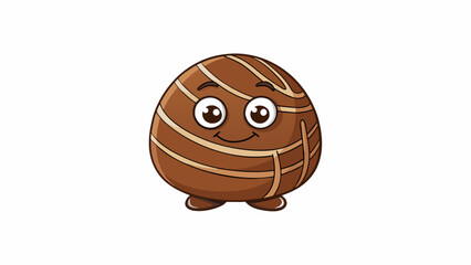 Sticker - A delectable chocolate truffle coated in a thin layer of cocoa powder and filled with a velvety meltinyourmouth ganache.. Cartoon Vector