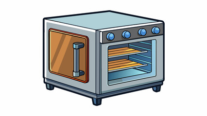 Wall Mural - a kitchen appliance resembling a small oven with a glass door and multiple heating options. it has a
