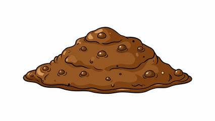 Sticker - An ankledeep layer of dark squishy mud with a distinct smell of earth and decay. Its appearance resembles chocolate pudding but its consistency is. Cartoon Vector