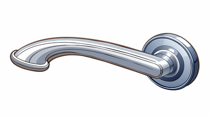 Wall Mural - a sleek polished metal door handle crafted through die casting. the handles sleek design and flawles