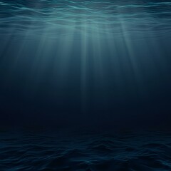 Wall Mural - Underwater Ocean Waves Dark Blue Water Surface Background