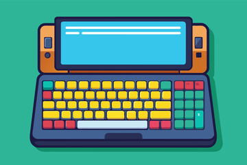 Poster - portable keyboard that allows you to type comfortably on your tablet or smartphone