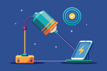 Poster - portable lamp that unfolds from a flat sheet and charges wirelessly