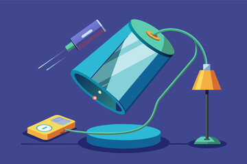 Poster - portable lamp that unfolds from a flat sheet and charges wirelessly