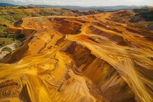 Aerial View Of Gold Fields